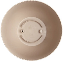 Vue intérieure d'un pot de fleurs en plastique avec le logo Elho