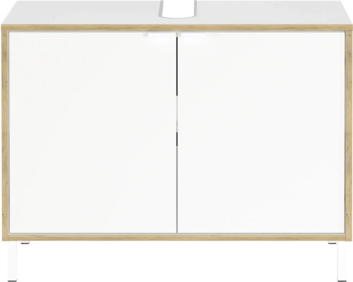 Meuble sous-lavabo avec deux portes et pieds