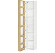 Armoire haute ouverte avec étagères