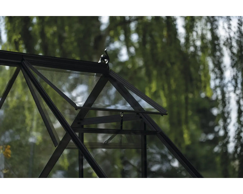 Detailansicht Gewächshaus mit Fenster zum Öffnen