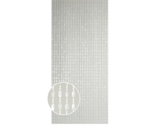 Rideau de perles avec perles décoratives transparentes