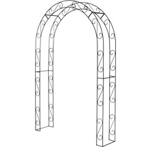 Portail de jardin en métal avec décorations