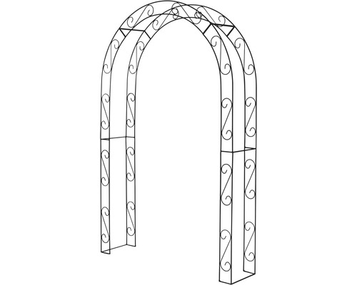 Portail de jardin en métal avec décorations