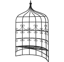 Colonne décorative pour plantes en métal avec ornements