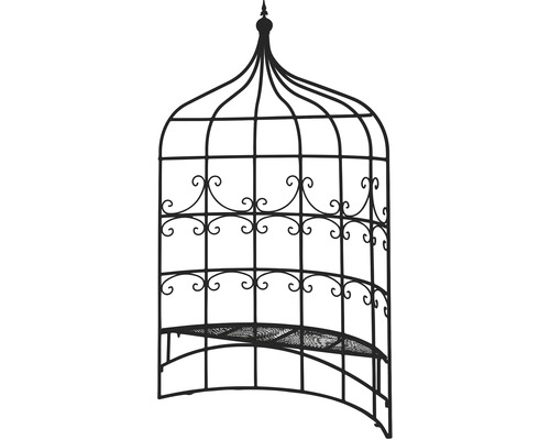 Colonne décorative pour plantes en métal avec ornements