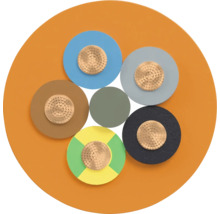 Querschnitt eines Elektrokabels mit mehreren Adern