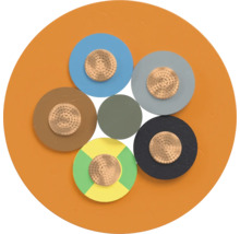 Querschnitt eines Elektrokabels mit mehreren Adern