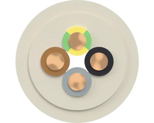 Coupe transversale d'un câble d'alimentation multiconducteur