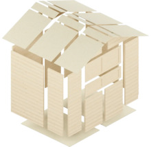 Explosionszeichnung eines Gartenhauses aus Holz