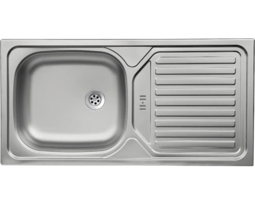 Évier en acier inoxydable avec égouttoir
