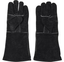 Paire de gants de soudure noirs en cuir