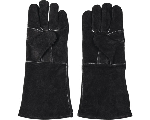Paire de gants de soudure noirs en cuir