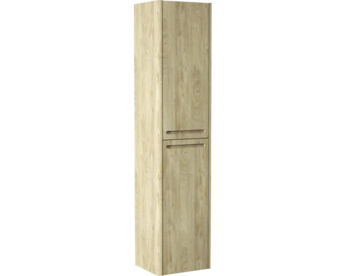 Armoire haute avec deux portes et aspect bois