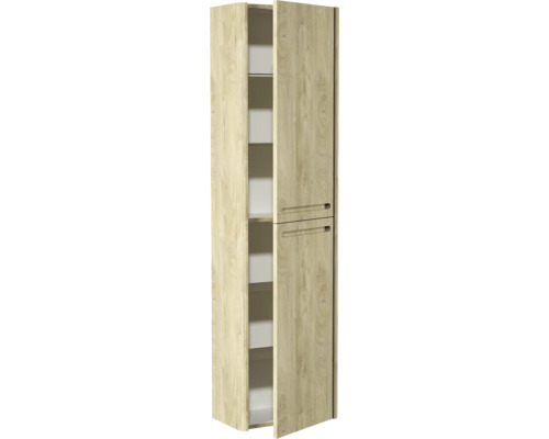 Armoire haute en bois avec étagères