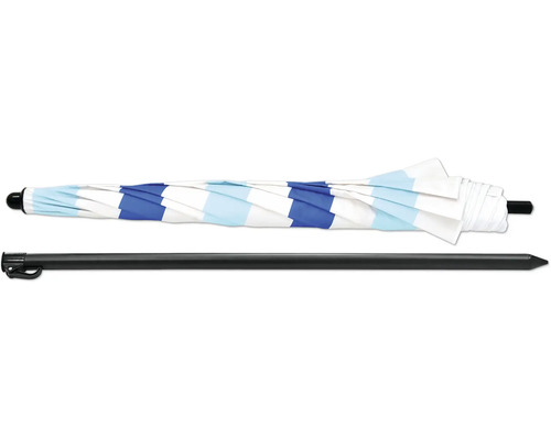 Parasol fermé avec ancre de sol