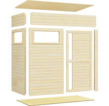 Holzgartenhaus Bausatz mit Fenster und Tür