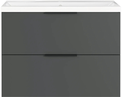 Waschtischunterschrank mit zwei Schubladen und Aufsatzwaschbecken