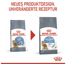 Zwei Packungen Royal Canin Light Weight Katzenfutter im Vergleich: neues Produktdesign, unveränderte Rezeptur