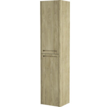 Armoire de salle de bain en bois avec façade rainurée