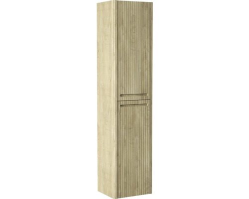 Armoire haute avec structure en bois pour la salle de bain