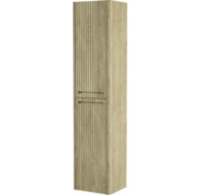 Armoire de salle de bain en bois avec façade rainurée