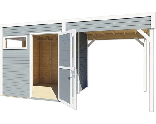 Holzgartenhaus mit Doppeltür und Vordach
