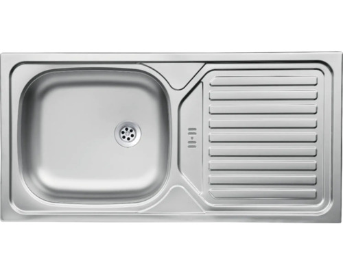 Évier en acier inoxydable avec égouttoir
