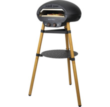 Nouvel Pizza Chef Four à pizza à gaz avec pieds en bois et étagère