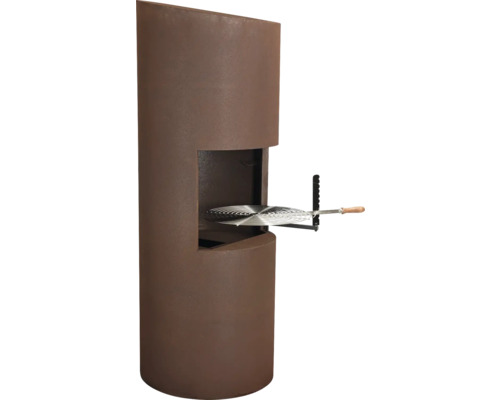 Cheminée de barbecue de jardin en acier avec grille