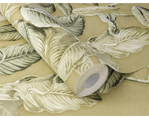 Rouleau de papier peint décoratif avec motif de feuilles