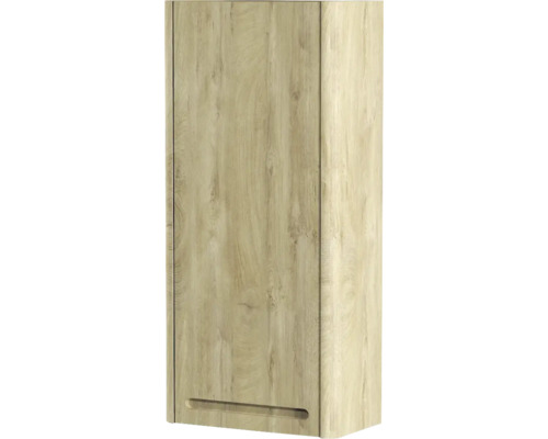 Armoire suspendue avec décor en bois pour salle de bains