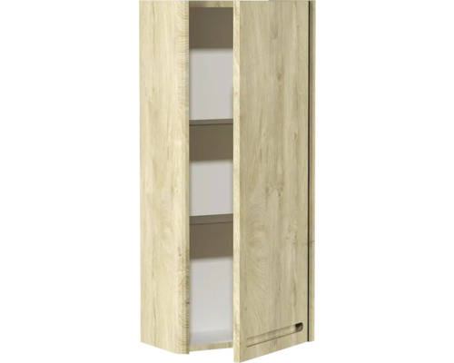 Armoire suspendue en bois avec étagères