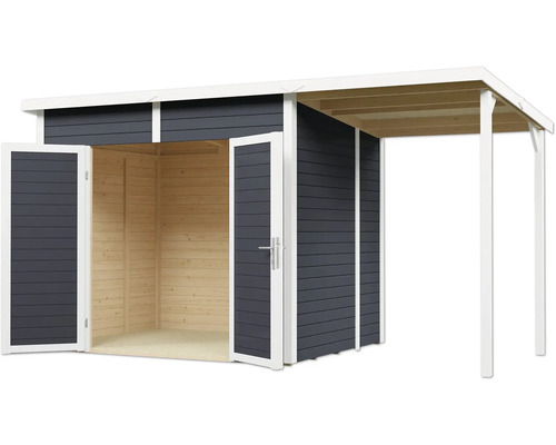 Gartenhaus mit Doppeltür und Vordach