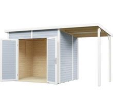 Holzgartenhaus mit Doppeltür und Vordach