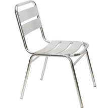 Chaise avec cadre et assise en aluminium