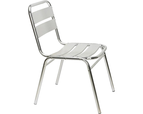Chaise avec cadre et assise en aluminium