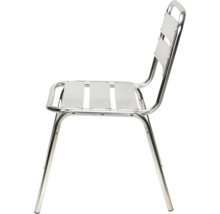 Chaise avec cadre et assise en aluminium