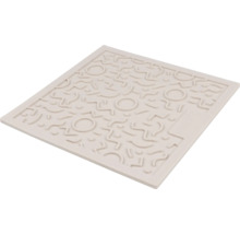 Tapis pour gamelle avec bord surélevé et motif