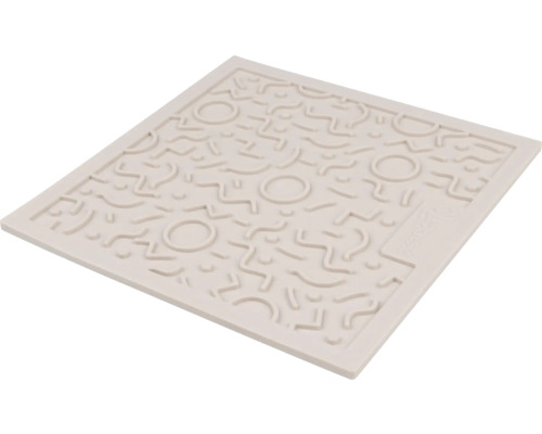 Tapis pour gamelle avec bord surélevé et motif