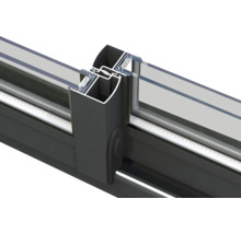 Vue détaillée d'une fenêtre coulissante