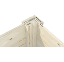 Assemblage d'angle en bois avec dimensions