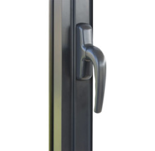 Poignée de fenêtre sur cadre de fenêtre