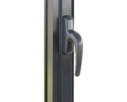 Vue détaillée d'une poignée de fenêtre