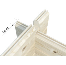 Vue détaillée d'une madrier de 44 millimètres