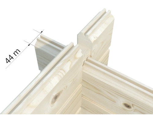 Vue détaillée d'une madrier de 44 millimètres