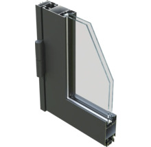 Profil de fenêtre en aluminium avec double vitrage