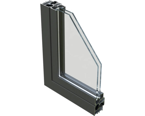 Vue de profil d'une fenêtre à double vitrage