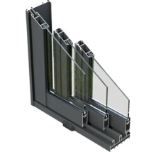 Fensterprofil mit Dreifachverglasung