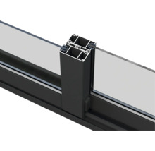 Vue détaillée d'une fenêtre en aluminium avec cadre et verre