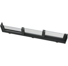 Coupe transversale d'un châssis de fenêtre avec vitrage